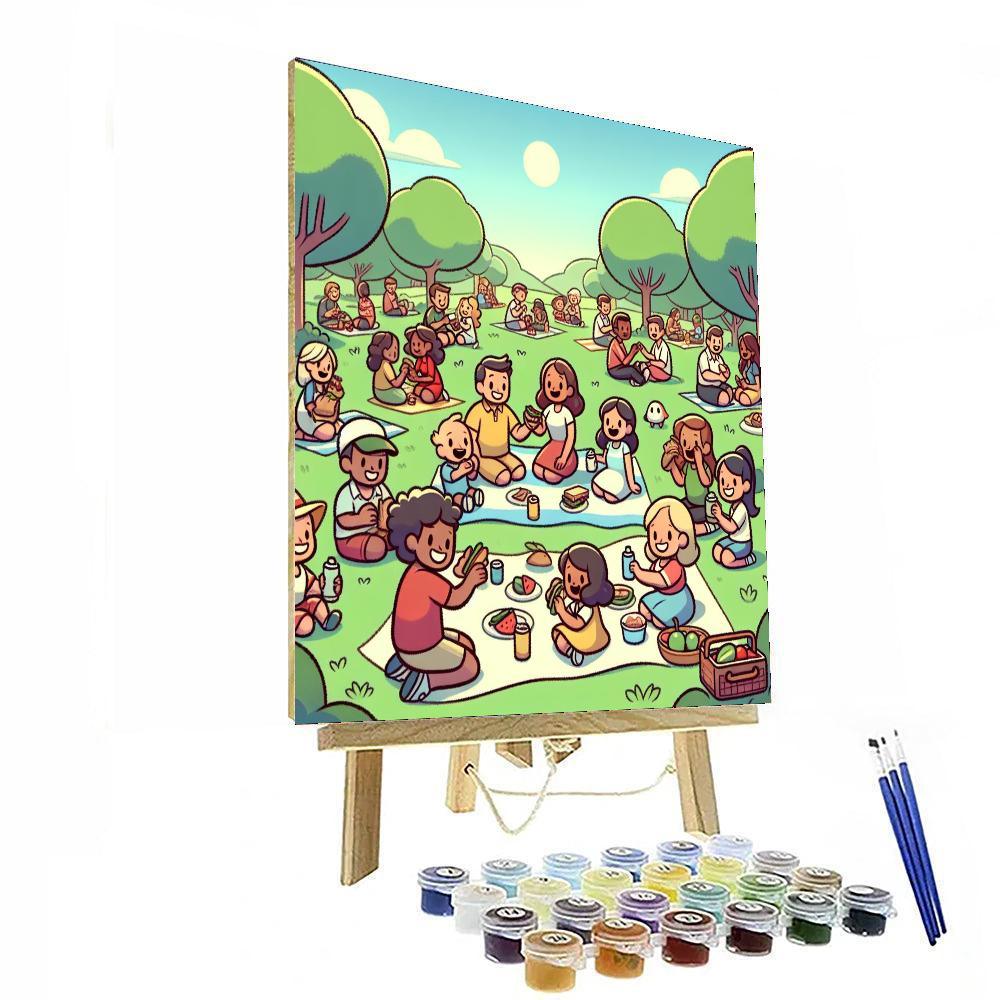 Happy Picnic Day Paint By Numbers