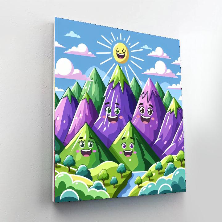 Merry Mountain Range Painting Number Kit