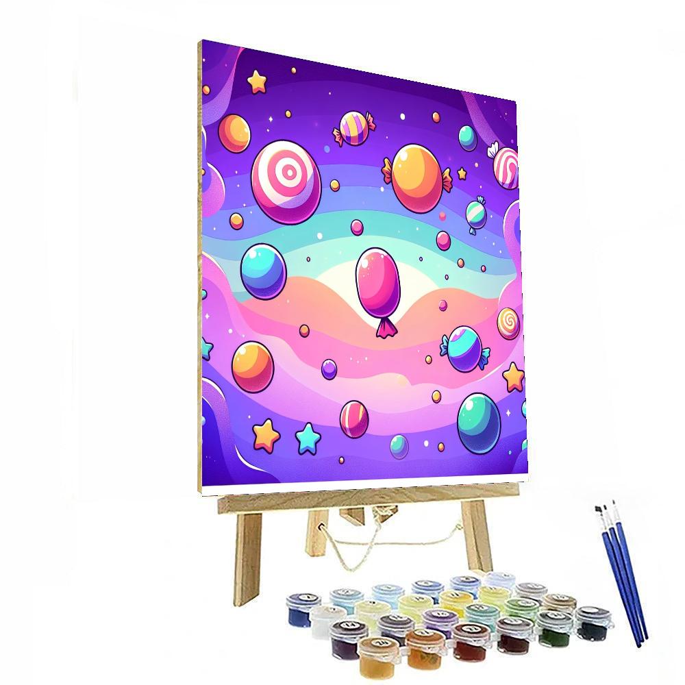 Cosmic Candyland Paint By Numbers Art