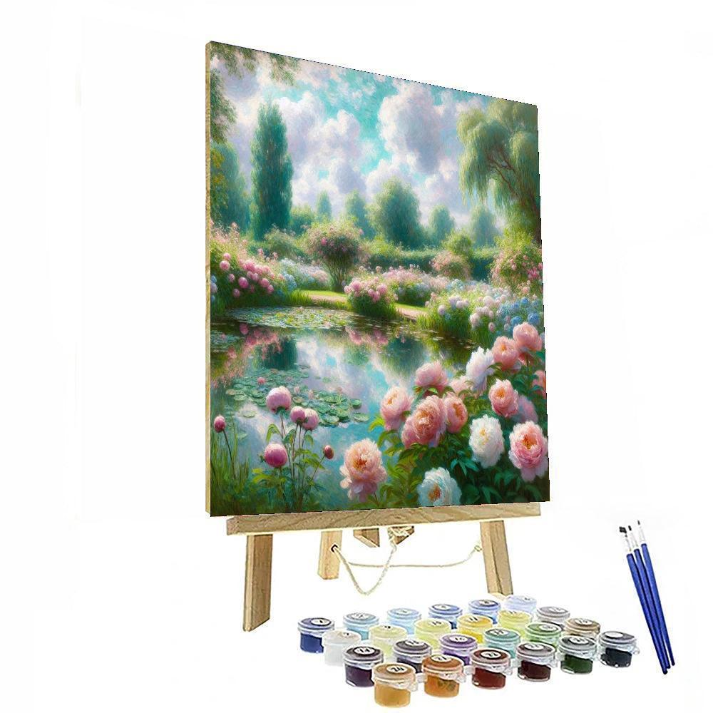 Monet's Garden Harmony Number Painting