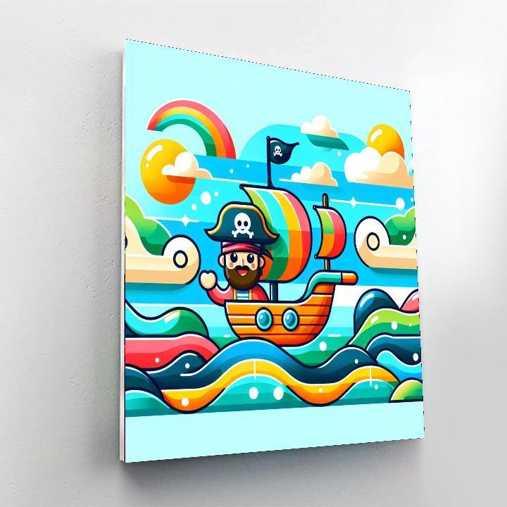 Sailing Pirate Paint By Color