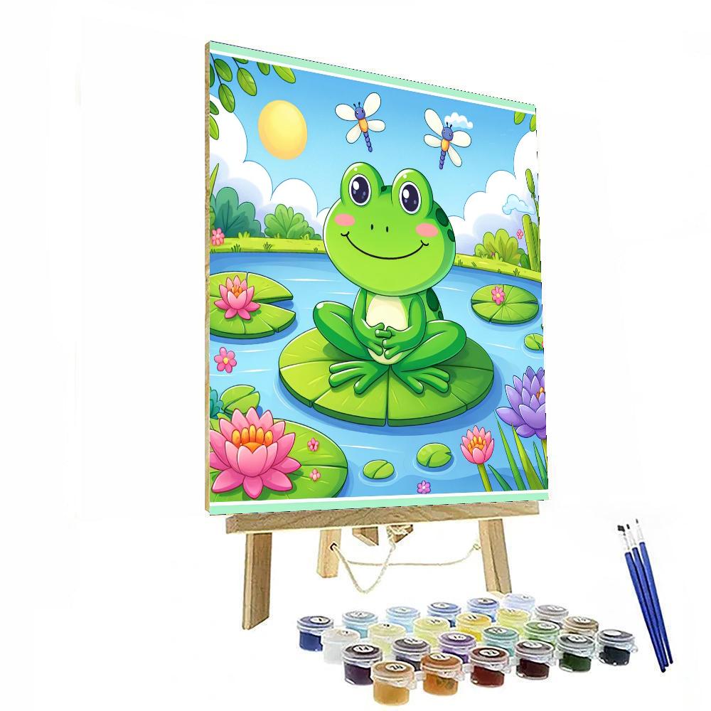 Giggles The Frog Number Painting