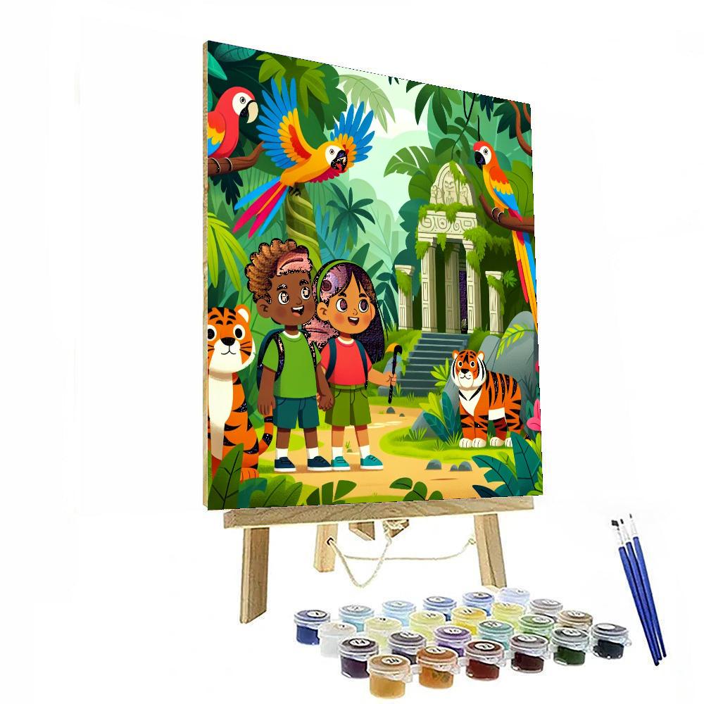 Jungle Adventure Jungle Paint By Numbers Art
