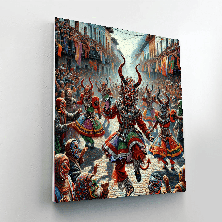 Diablos Danzantes De Yare - Venezuela Number Painting