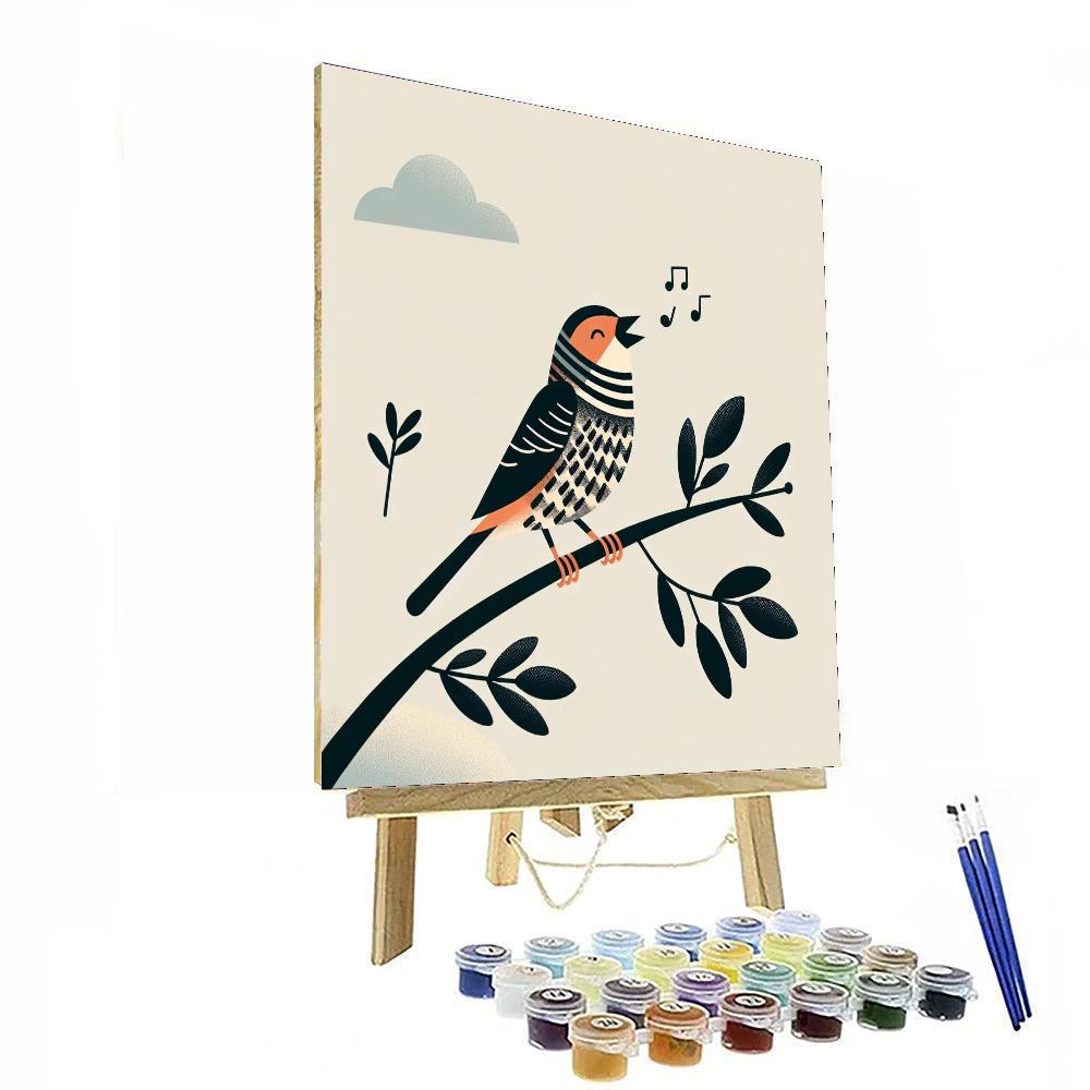 Zippy Zebra Finch Paint By Numbers Art