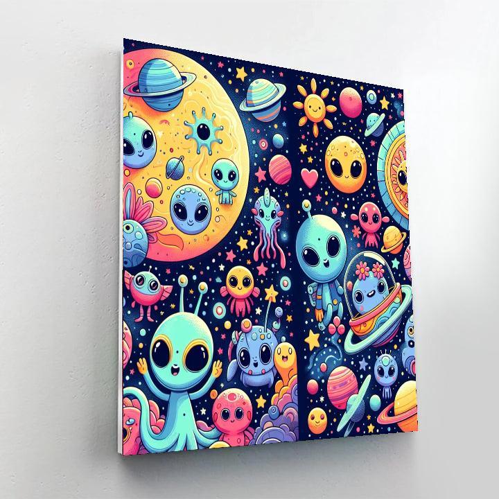 Outer Space Alien Adventures Numbered Painting Kits