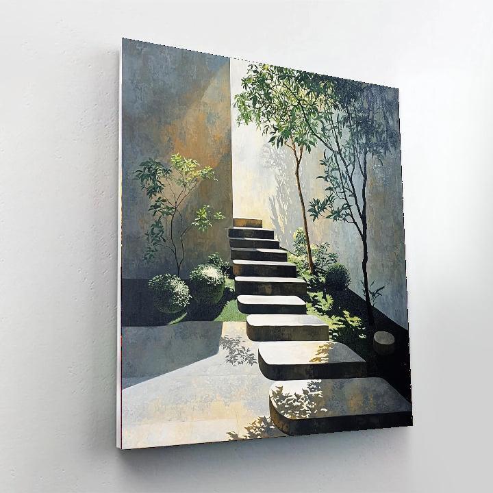 Isamu Noguchi Inspired Contemporary Zen Garden  Paint By Numbers