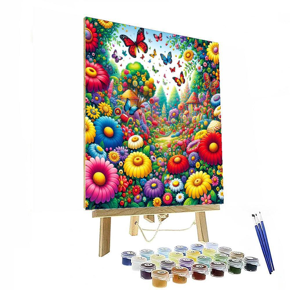 Joyful Garden Whimsy Numbered Painting Kits