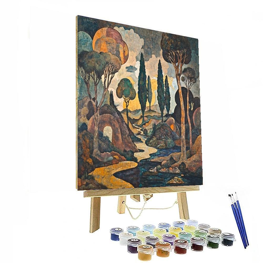 Max Ernst Inspired Ernst's Surreal Wilderness  DIY Paint By Numbers