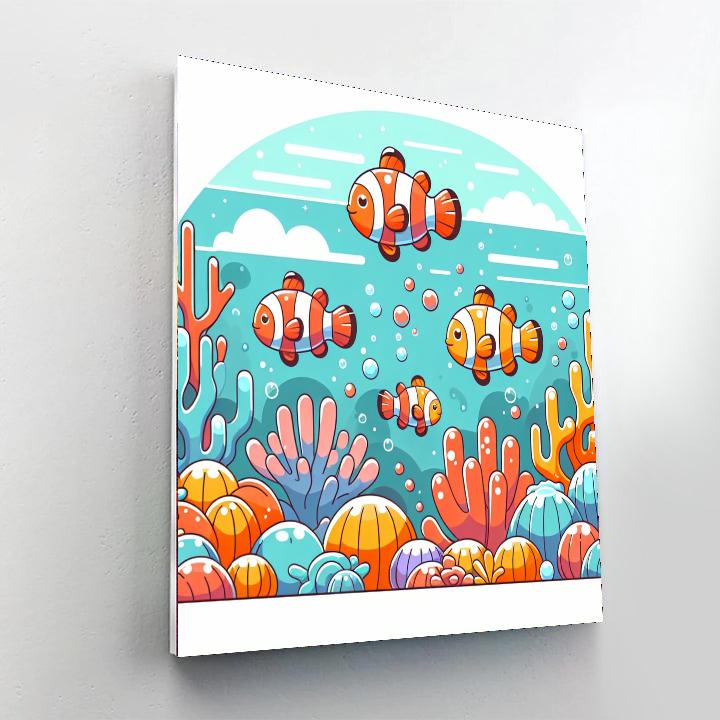 Clever Clownfish Numbered Painting Kits