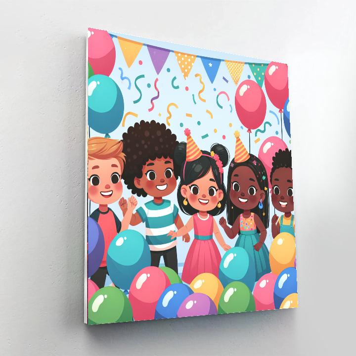Joyful Balloon Party Paint By Numbers Kits