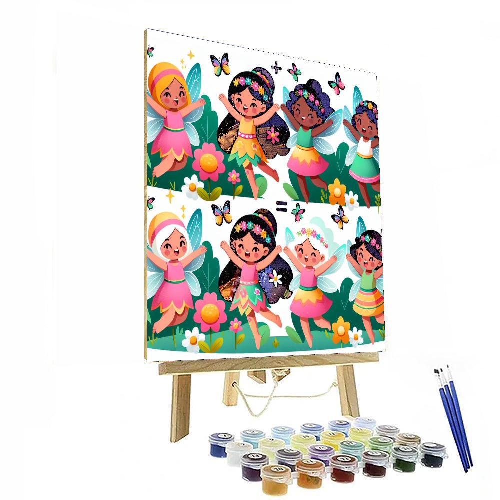 Colorful Flower Fairies Paint By Numbers Art