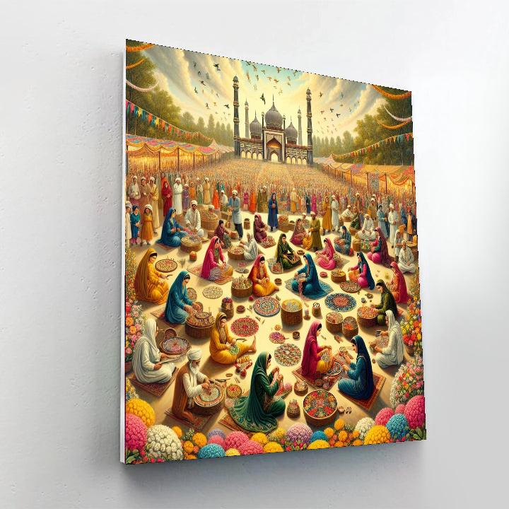 Tulle Festival Number Painting