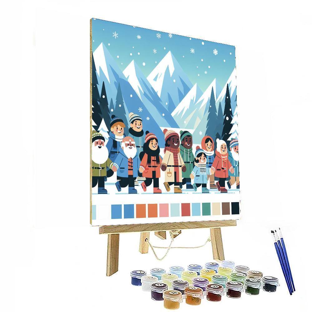 Adventurous Winter Expedition Numbered Painting Kits