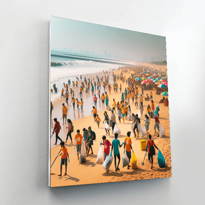 The Great British Beach Clean - Uk Paint By Numbers Kits