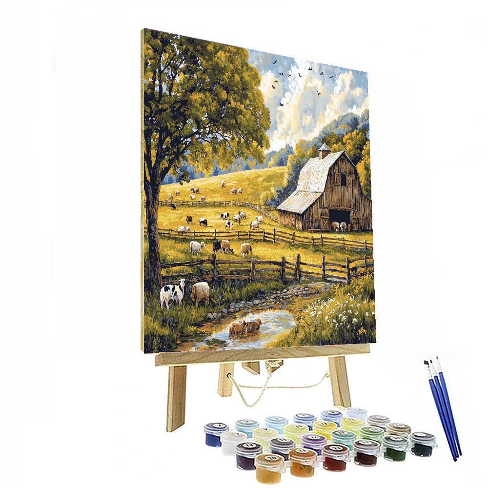 Winslow Homer Inspired Pastoral Farmyard Delight  Paint By Numbers