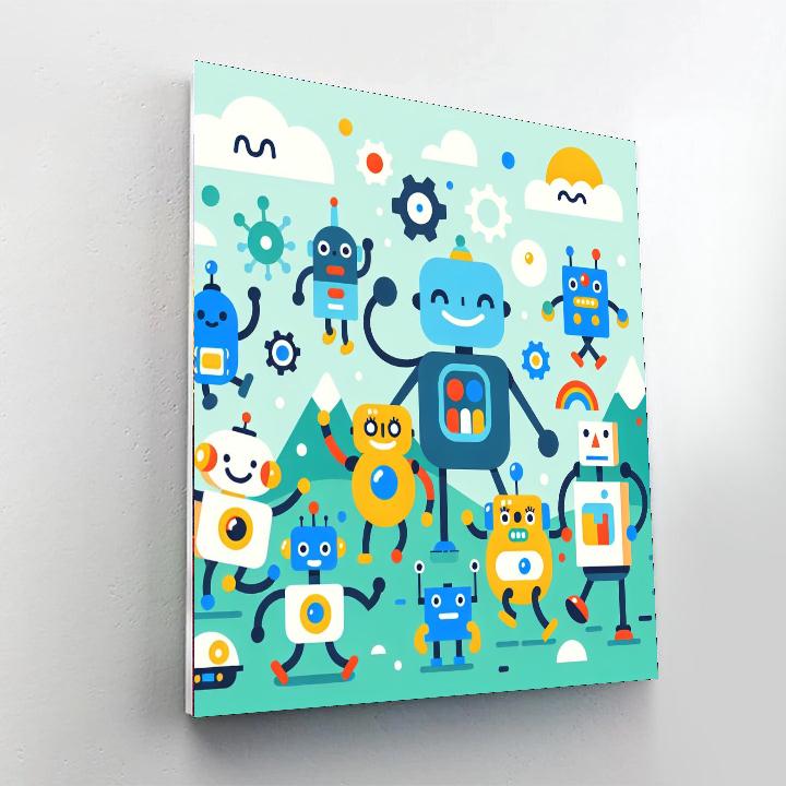 Robotic Rascals Painting By Numbers Kit
