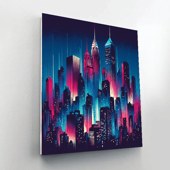 Bright City Lights Painting Number Kit