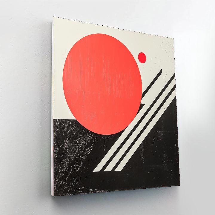 Kazimir Malevich Inspired Linear Expression  Painting Number Kit