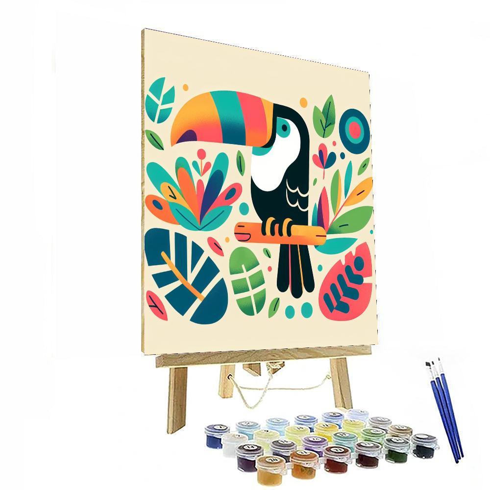 Tropical Paradise Toucan Painting By Numbers Kit
