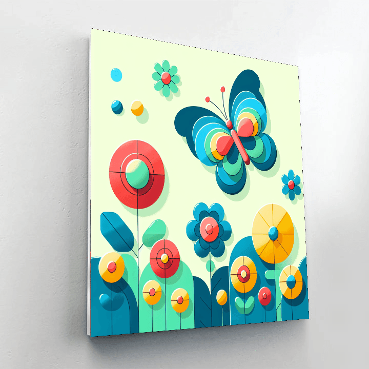 Brilliant Butterflies Number Painting