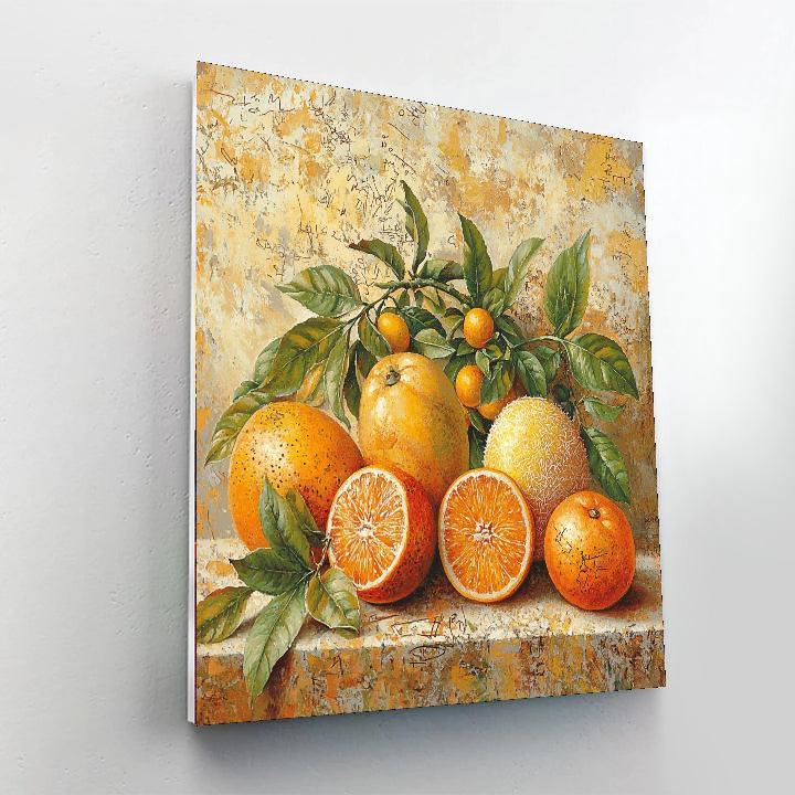 Leonardo Da Vinci Inspired Fruits Of Serenity  Numbered Painting Kits
