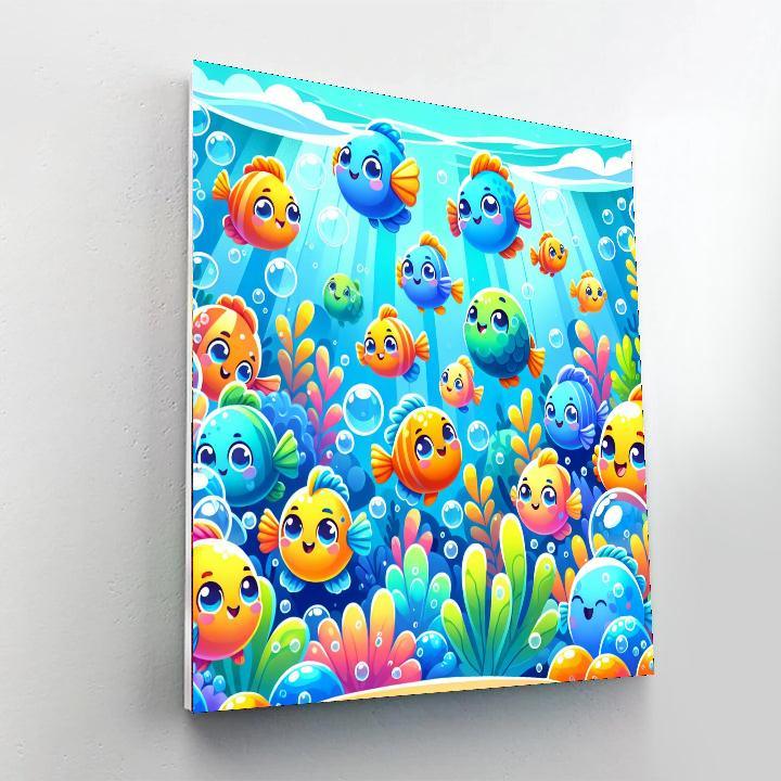 Bubbly Fish Friends Paint By Numbers Kits