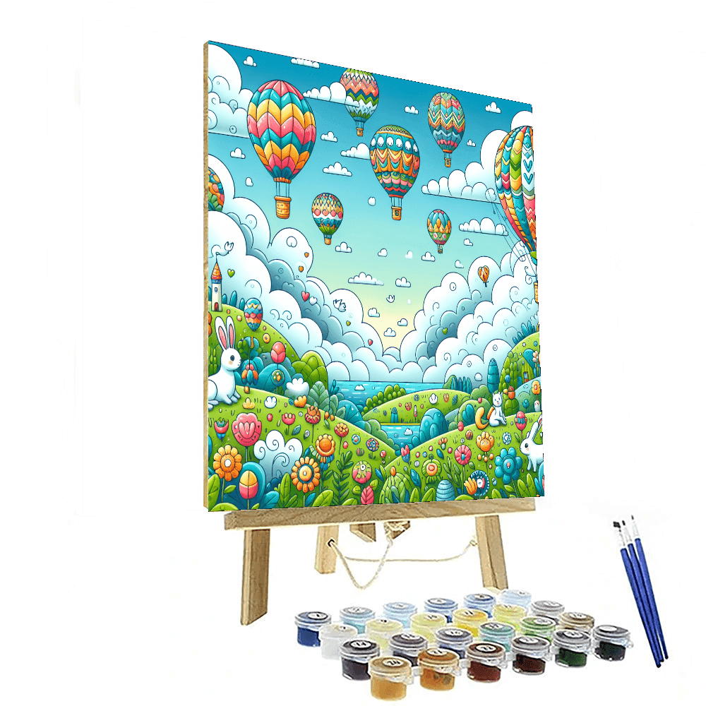 Fantasy Adventures In The Clouds Number Painting