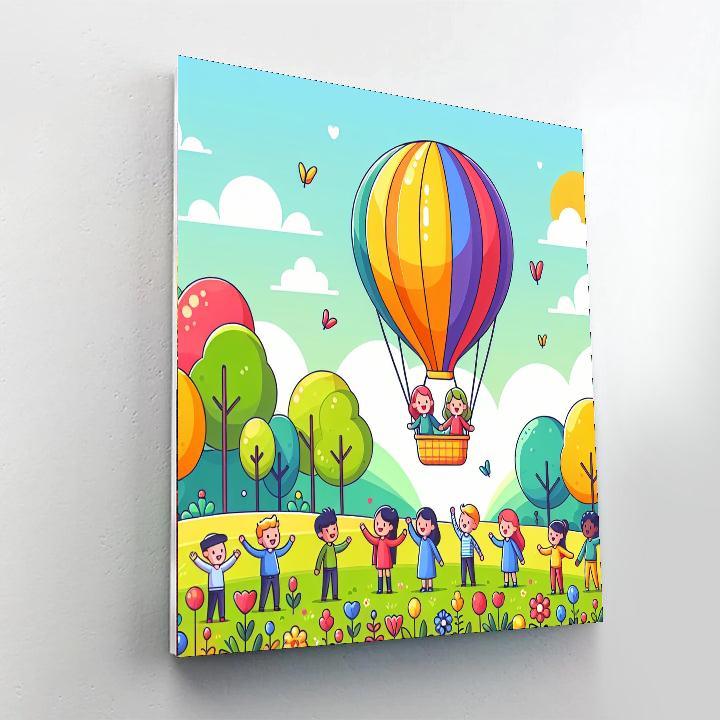Exciting Balloon Ride Painting Number Kit
