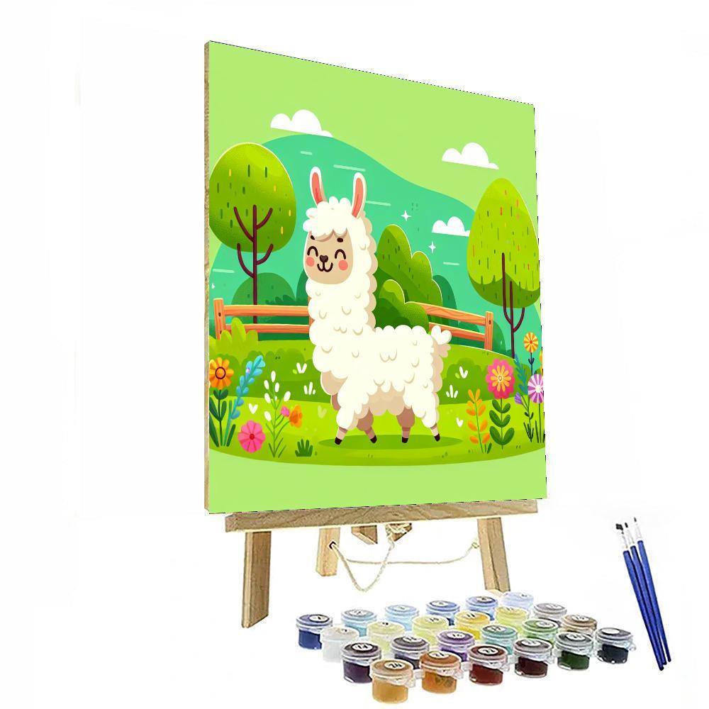 Happy Llama's Day Out Paint By Numbers