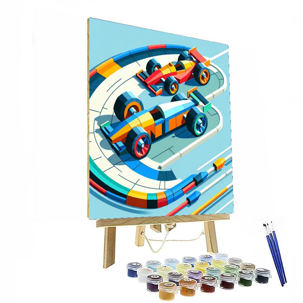 Racing Cars DIY Paint By Numbers