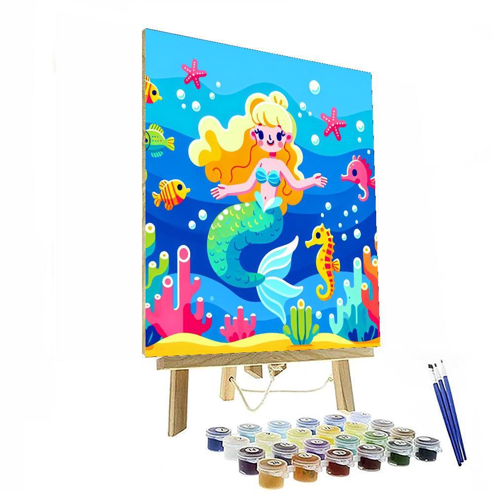 Ocean Mermaid Adventure Paint By Color