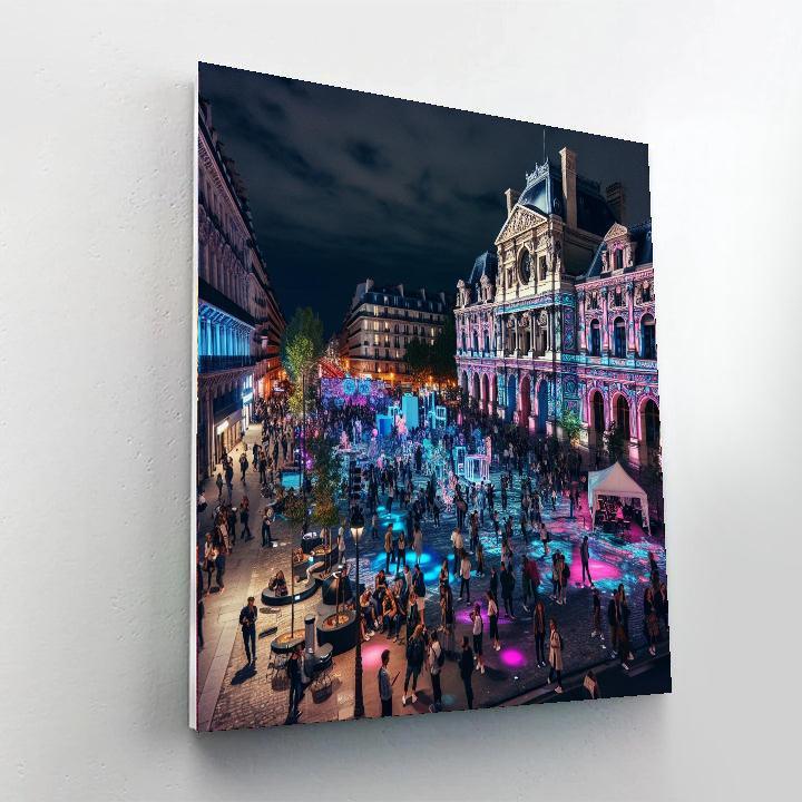 La Nuit Blanche - Paris DIY Paint By Numbers