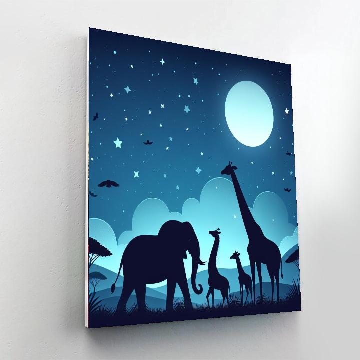 Safari Skylines Painting Number Kit