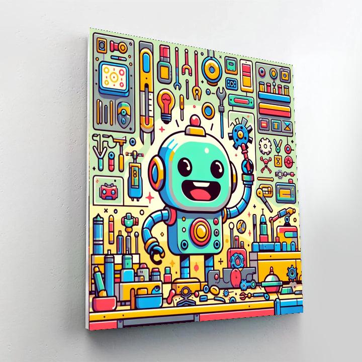 Robot Engineers Workshop Paint By Numbers