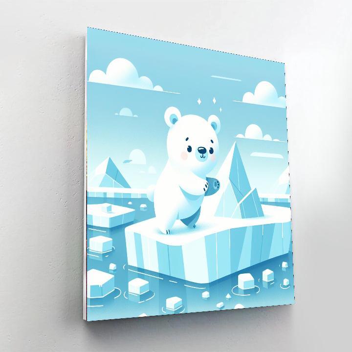 Curious Polar Cub Paint By Numbers Kits
