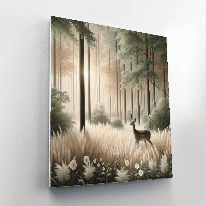 Gentle Deer At Dawn Paint By Number