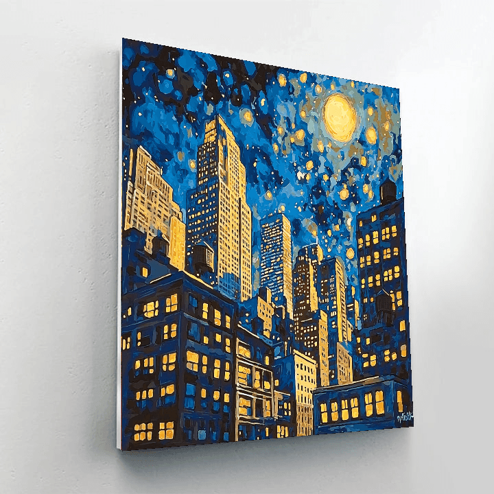 Edward Hopper Inspired Energetic City Nights  Paint By Numbers Kits