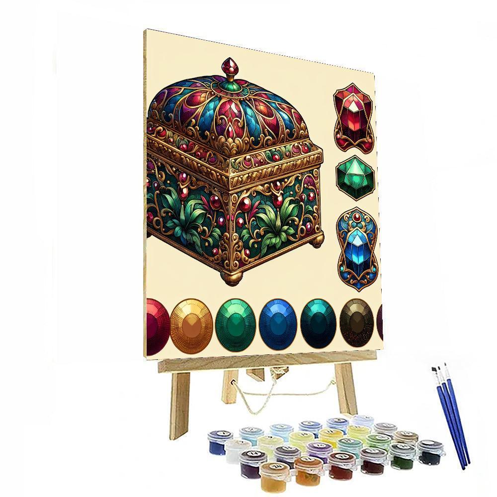 Renaissance Jewel Trinket Box Paint By Number
