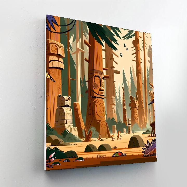 Timberland Totem Adventure Number Painting
