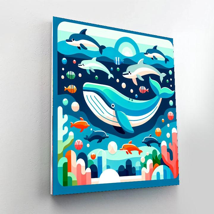 Whale's Oceanic Journey Paint By Number