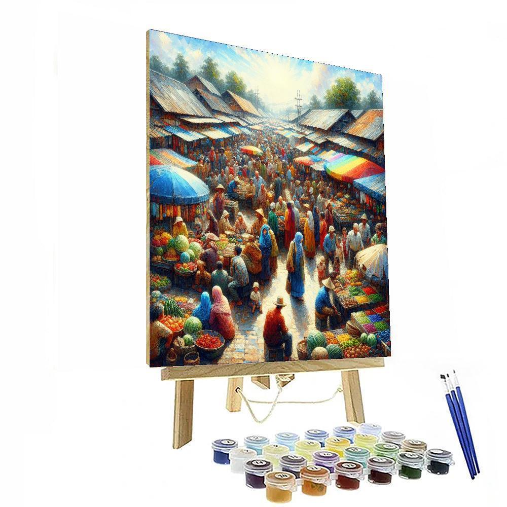 Sunny Village Market - DIY Painting By Numbers Kit – Artistry Rack