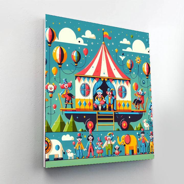 Colorful Circus Caravan Paint By Numbers