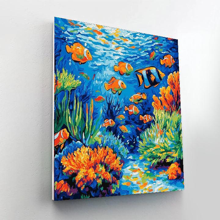 Paul Klee Inspired Aqua Oasis  Paint By Color