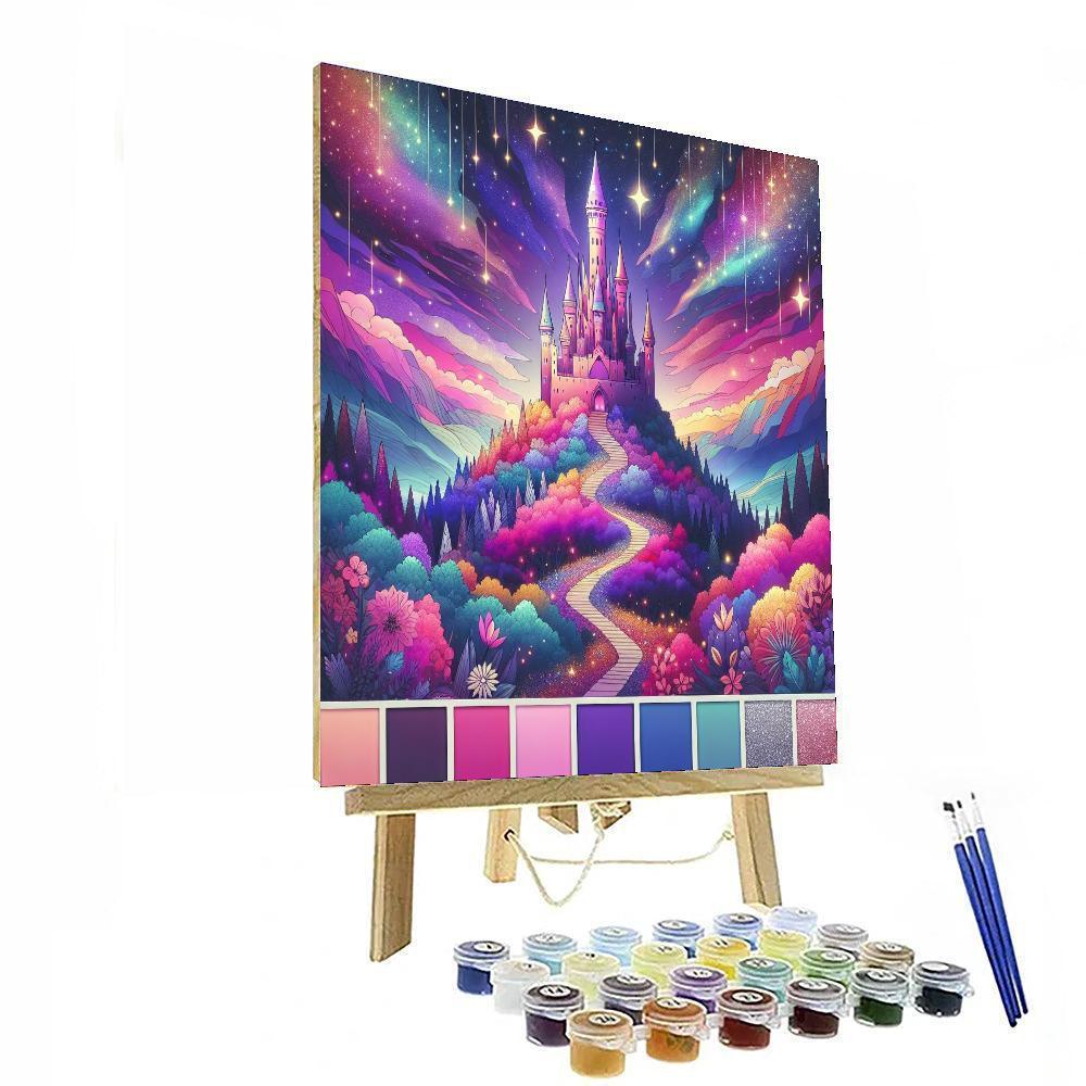 Dreamy Magical Castle Number Painting