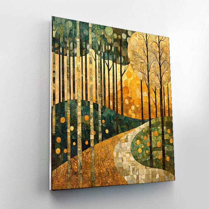 Gustav Klimt Inspired Fractal Forest  DIY Paint By Numbers