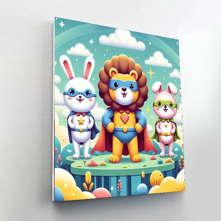 Heroic Animal Friends Paint By Numbers