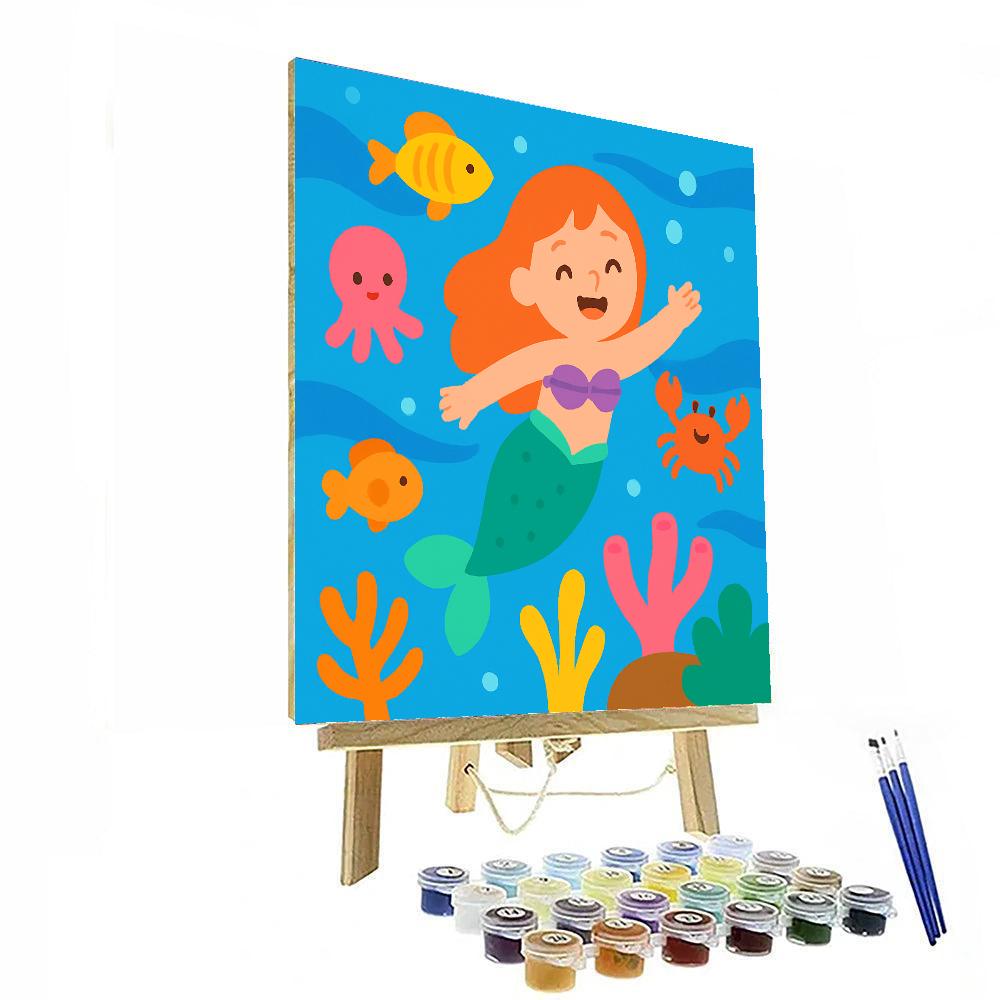 Mermaid's Undersea Adventure Paint By Numbers