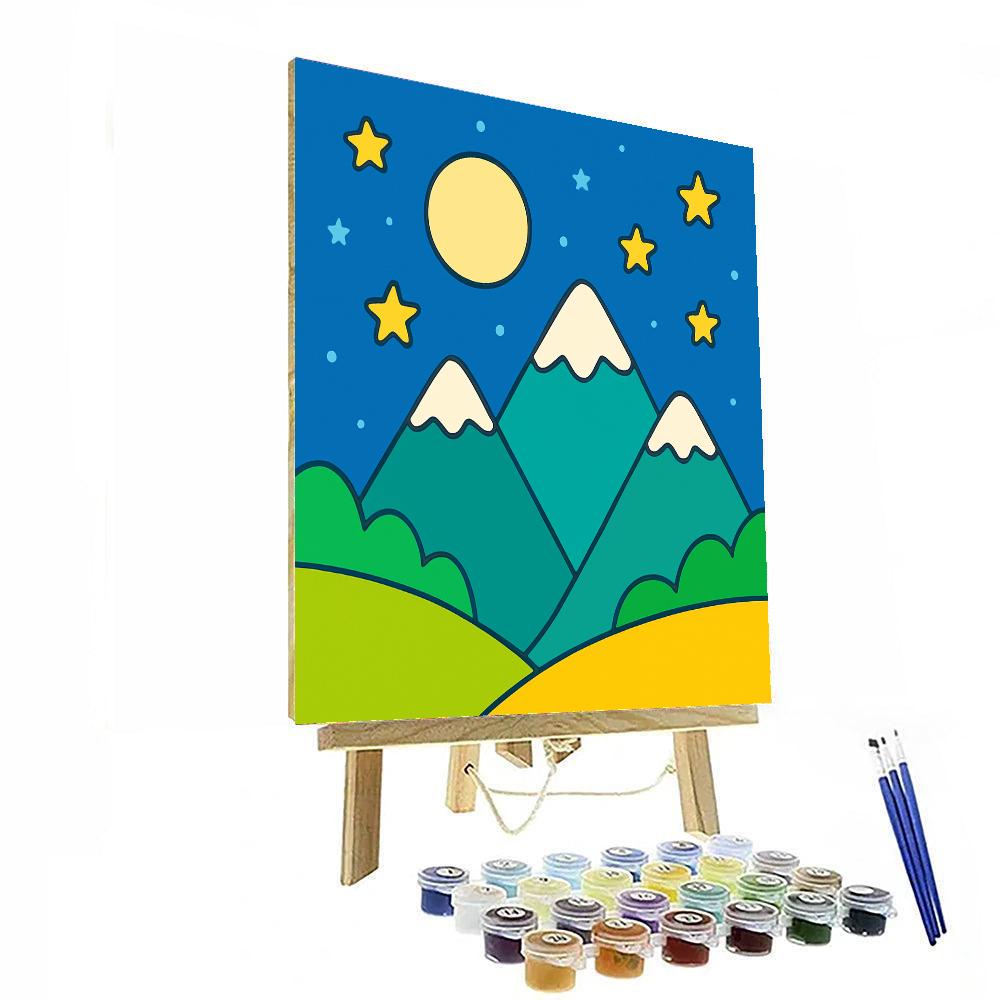 Moonlit Mountains Painting By Numbers Kit