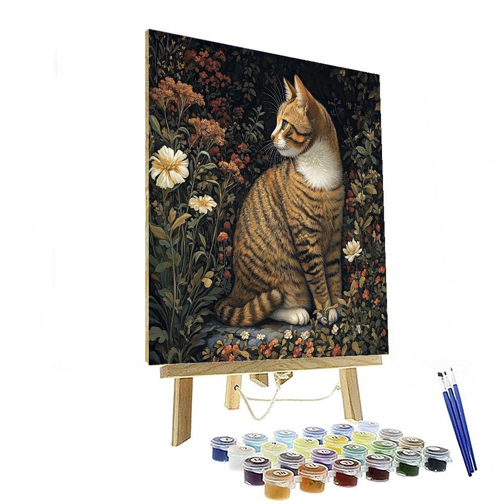 John William Waterhouse Inspired Feline Enigma  Paint By Color